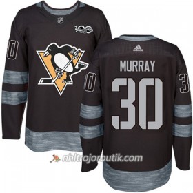 Män Ishockey Pittsburgh Penguins Tröja Matt Murray 30 1917-2017 100th Anniversary Adidas Svart Authentic